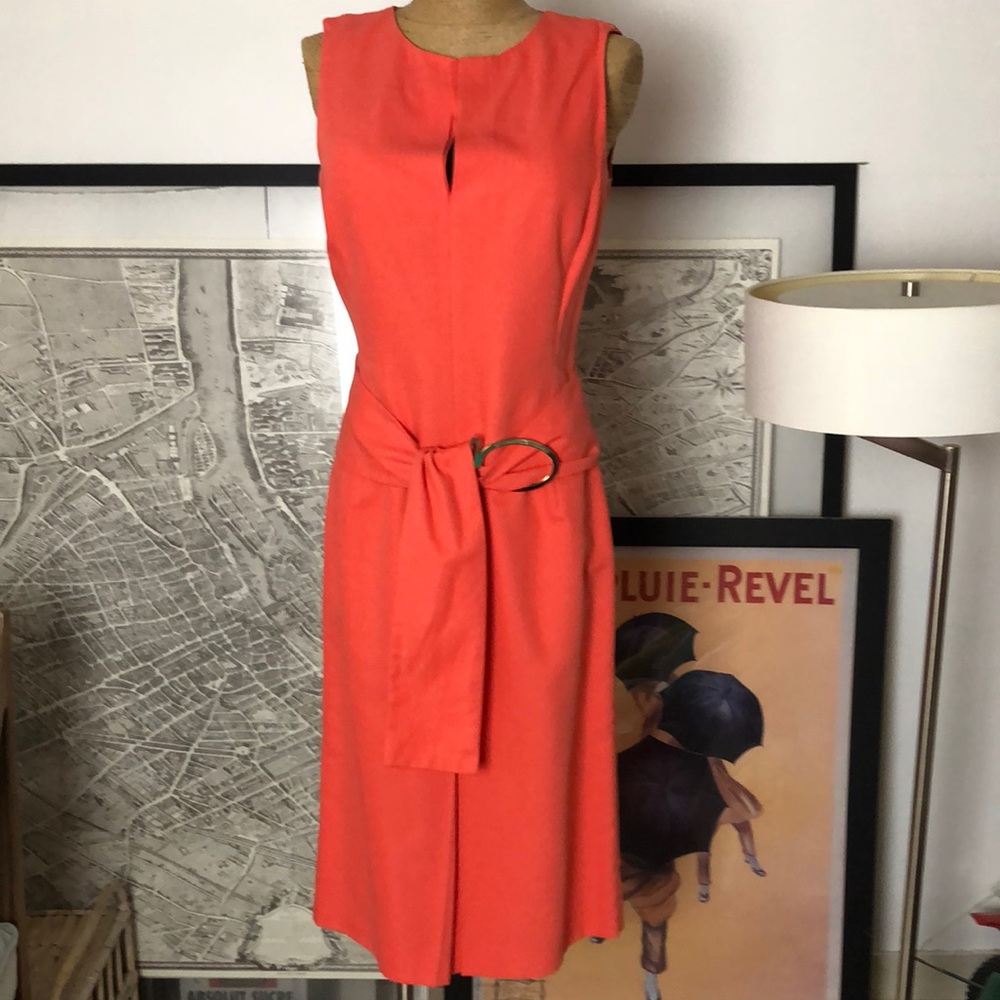 CAROLINA HERRERA Coral Sleeveless Dress Size 6